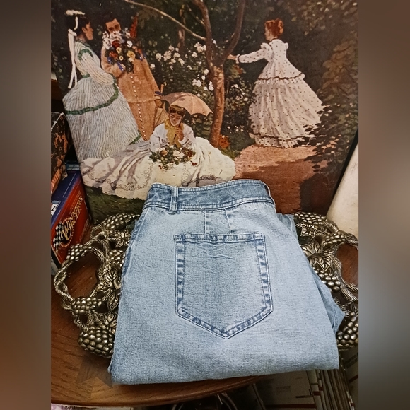 👖Dana Buchman High Rise Straight Leg 🛍High Waist&Sz 10👚KASPER Blouse.2 Gift! - Picture 8 of 8